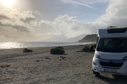 Travelling in Crete by motorhome in Αutumn