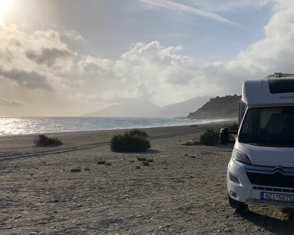 Travelling in Crete by motorhome in Αutumn